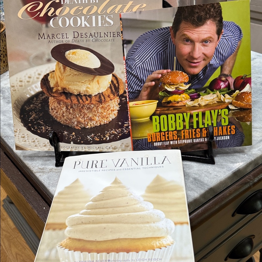 Bobby Flay and 2 other Cookbooks Trio.